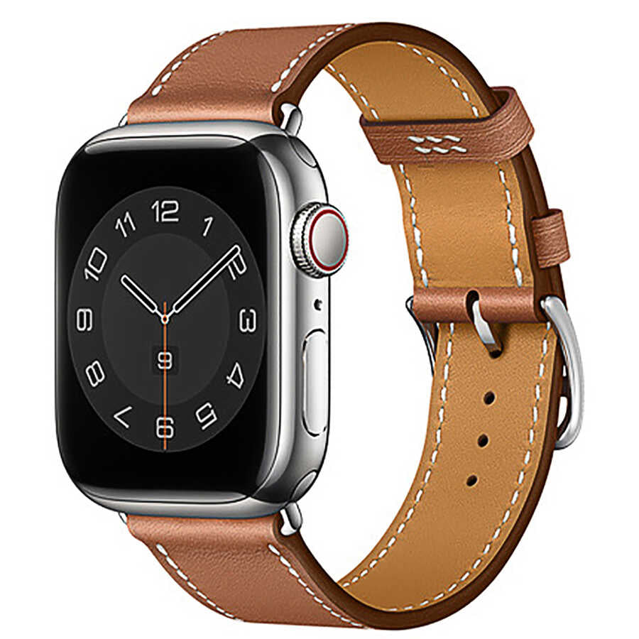 Watch 40mm Wiwu Attleage Watchband Hakiki Deri Kordon - 1 Watch 40mm Wiwu Attleage Watchband Hakiki Deri Kordon - 1